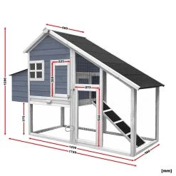 Tout neuf 🎉 Poulailler avec Nichoir & Enclos Bois d’épicéa 1720x660x1200 mm 😍