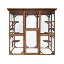 Grosses soldes ⭐ Cémonjardin Parc à chats en bois 🧨