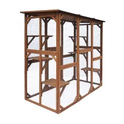 Grosses soldes ⭐ Cémonjardin Parc à chats en bois 🧨 -Bon plan Animalerie Soldes 3517239846424 3