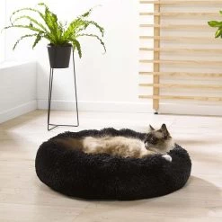 Sortie 💯 Paris prix Coussin pour Chien & Chat "Fluffy" 75cm Anthracite ❤️ -Bon plan Animalerie Soldes 3574380605171 3 1