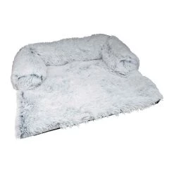 Acheter 😍 Paris prix Protège Canapé & Traversin "Fluffy" 100cm Blanc Chiné 👏