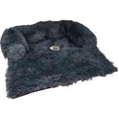 Nouveau 🔔 Paris prix Protège Canapé & Traversin "Fluffy" 120cm Anthracite ✔️ -Bon plan Animalerie Soldes 3574380636328 6