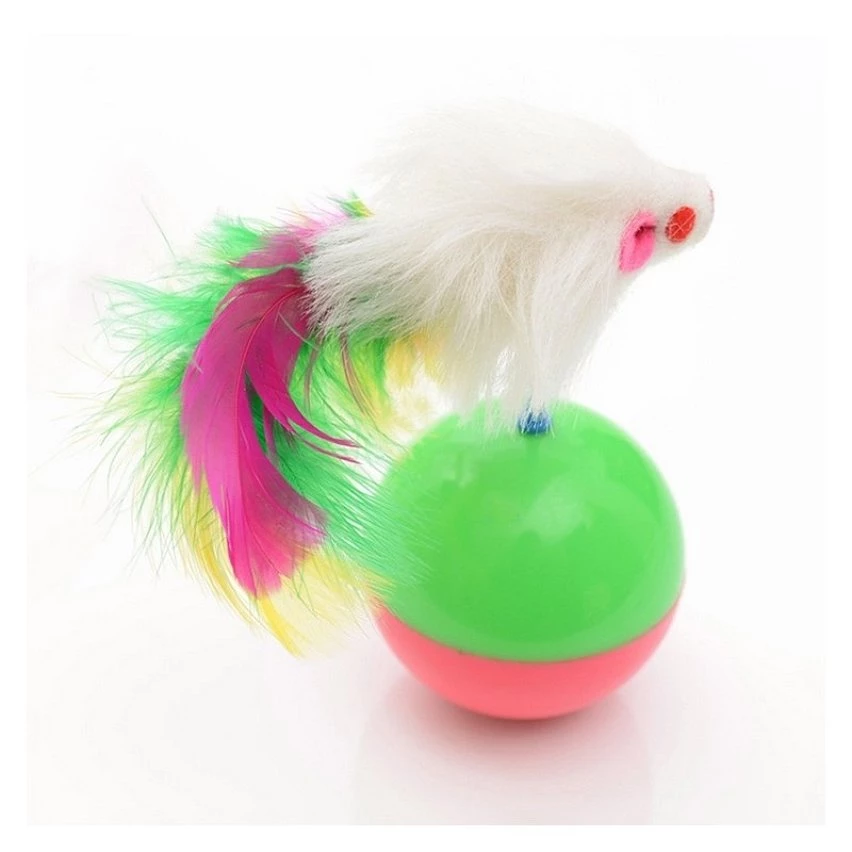 Promo 🥰 Wewoo Jouet pour Animaux Animal de compagnie Cat Jouets préférés Plume Mouse Tumbler en plastique Boules, Diamètre: 5.5cm Durable Pet ❤️ 5 Promo 🥰 Wewoo Jouet pour Animaux Animal de compagnie Cat Jouets préférés Plume Mouse Tumbler en plastique Boules, Diamètre: 5.5cm Durable Pet ❤️ – Image 3