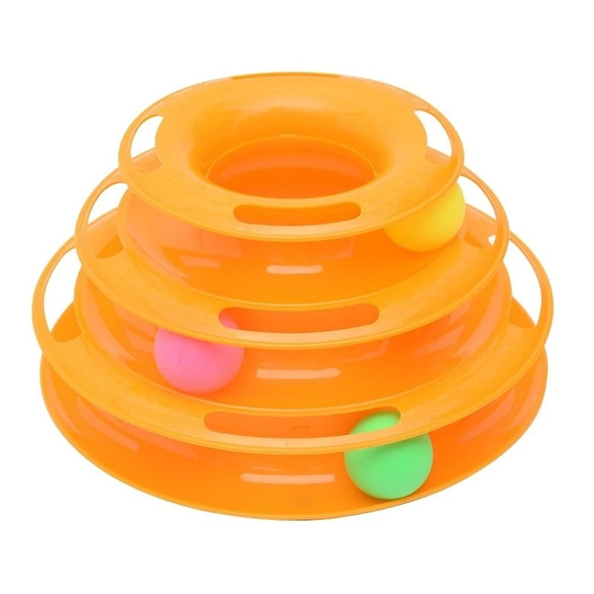 Remise ✔️ Wewoo Jouet pour Animaux Orange chats Balls Tracks Tour interactif de 3 couches de jouets ⭐ 4 Remise ✔️ Wewoo Jouet pour Animaux Orange chats Balls Tracks Tour interactif de 3 couches de jouets ⭐ – Image 2