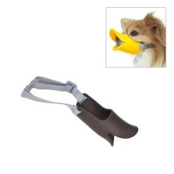 Tout neuf 💯 Wewoo Muselières chien café pour de compagnie, Taille: M Mignon Canard Mouth Shape Silicone Museau ❤️