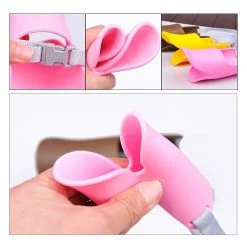 Nouveau 🧨 Wewoo Muselières chien rose pour de compagnie, Taille: M Mignon Canard Mouth Shape Silicone Museau ⌛ -Bon plan Animalerie Soldes 3615610834128 6 3