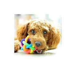 Bon marché 💯 Wewoo Jouet pour Animaux d'animal familier coloré de boule de Bell de style d'armure d'amusement, taille: M 7.5 * 7.5 * 7.5cm ✔️