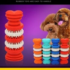 Nouveau 👍 Wewoo Jouet pour Animaux rouge chien domestiques Nettoyage de dents Jouets à mâcher en caoutchouc souple non toxique, petite taille, longueur: 12 cm 😉 -Bon plan Animalerie Soldes 3615611127793 5
