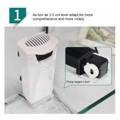 Vente flash ✔️ Filtre d'Aquarium Purificateur d'eau silencieux de réservoir peu profonde de style de cascade de 3W, prise américaine 🧨 -Bon plan Animalerie Soldes 3615611279690 4