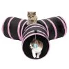 Remise 🌟 Wewoo Jouet pour Animaux rose Pliable 3 sorties exercice tunnel de chat avec une balle suspendue 🎁 -Bon plan Animalerie Soldes 3615611363825 1