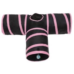 Remise 🌟 Wewoo Jouet pour Animaux rose Pliable 3 sorties exercice tunnel de chat avec une balle suspendue 🎁 -Bon plan Animalerie Soldes 3615611363825 3