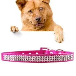 Le moins cher 🔔 Wewoo Collier Chien & Chat Magenta Les produits d'animal familier de de clouté par diamant d'unité centrale, taille: S, 1.5 * 37cm 🎁