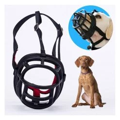 Remise 😀 Wewoo Muselières chien noir Le museau de empêchent mordant mâchant et aboyant permet de boire de hacher, taille: 10.3 * 9.3 * 12.5cm 🎉