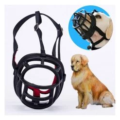 Le moins cher 😍 Wewoo Muselières chien noir Le museau de empêchent mordant mâchant et aboyant permet de boire de hacher, taille: 12.5 * 12.5 * 15.4cm ⭐