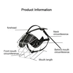 Grosses soldes 🛒 Wewoo Muselières chien Cage en acier style panier fil museau protection couverture avec bracelet en cuir, taille: XXL ✔️ -Bon plan Animalerie Soldes 3615611794162 3 2