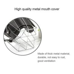 Grosses soldes 🛒 Wewoo Muselières chien Cage en acier style panier fil museau protection couverture avec bracelet en cuir, taille: XXL ✔️ -Bon plan Animalerie Soldes 3615611794162 4 2