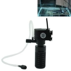 Budget ⌛ Filtre d'Aquarium 3W 300L/H Multi-fonction Mini Submersible Aquarium Pompe à Eau Circulation Fish Tank à Air Intérieur 🔔