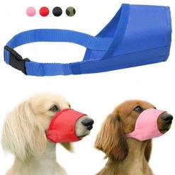 Grosses soldes 🔥 Wewoo Muselières chien Fournisseur d'animal muselière nylon respirant confortable doux maille réglable masque de bouche pour animaux empêchent la morsureta 😉 -Bon plan Animalerie Soldes 3615613558786 3 3
