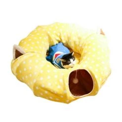Tout neuf 🥰 Wewoo Jouet pour Tunnel de de chat de puzzle de canal de de stockage se pliantSpécification Circulaire jaune ❤️ -Bon plan Animalerie Soldes 3615613564183 3