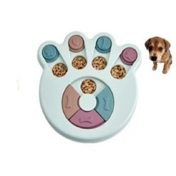 De gros 🛒 Wewoo Jouet pour chien nourriture Platine alimentaire Eating Puzzle Anti-Smashing Bowl SuppliesStyle Style Empreinte Bleu 👍