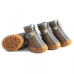 Promo 🧨 Wewoo 4 pièces / ensemble chaussures de chien respirantes antidérapantes et résistantes à l'usure fournitures pour animaux de compagnie, taille: 4.8x5.3 cm ✔️ -Bon plan Animalerie Soldes 3615615219692 3 2