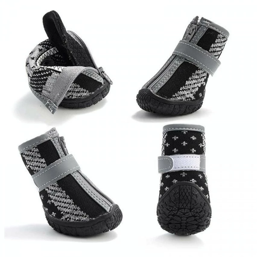 Meilleure affaire 🎉 Wewoo 4 pièces / ensemble chaussures de chien respirantes antidérapantes et résistantes à l'usure fournitures pour animaux de compagnie, taille: 3,8x4,3 cm 💯 4 Meilleure affaire 🎉 Wewoo 4 pièces / ensemble chaussures de chien respirantes antidérapantes et résistantes à l'usure fournitures pour animaux de compagnie, taille: 3,8x4,3 cm 💯 – Image 2