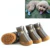 Remise 😍 Wewoo 4 pièces / ensemble chaussures de chien respirantes antidérapantes et résistantes à l'usure fournitures pour animaux de compagnie, taille: 3,8x4,3 cm ⭐