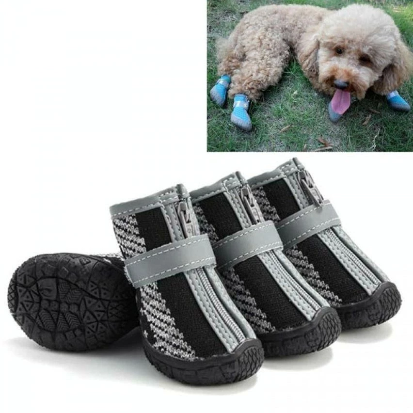 Meilleure affaire 🎉 Wewoo 4 pièces / ensemble chaussures de chien respirantes antidérapantes et résistantes à l'usure fournitures pour animaux de compagnie, taille: 3,8x4,3 cm 💯 3 Meilleure affaire 🎉 Wewoo 4 pièces / ensemble chaussures de chien respirantes antidérapantes et résistantes à l'usure fournitures pour animaux de compagnie, taille: 3,8x4,3 cm 💯