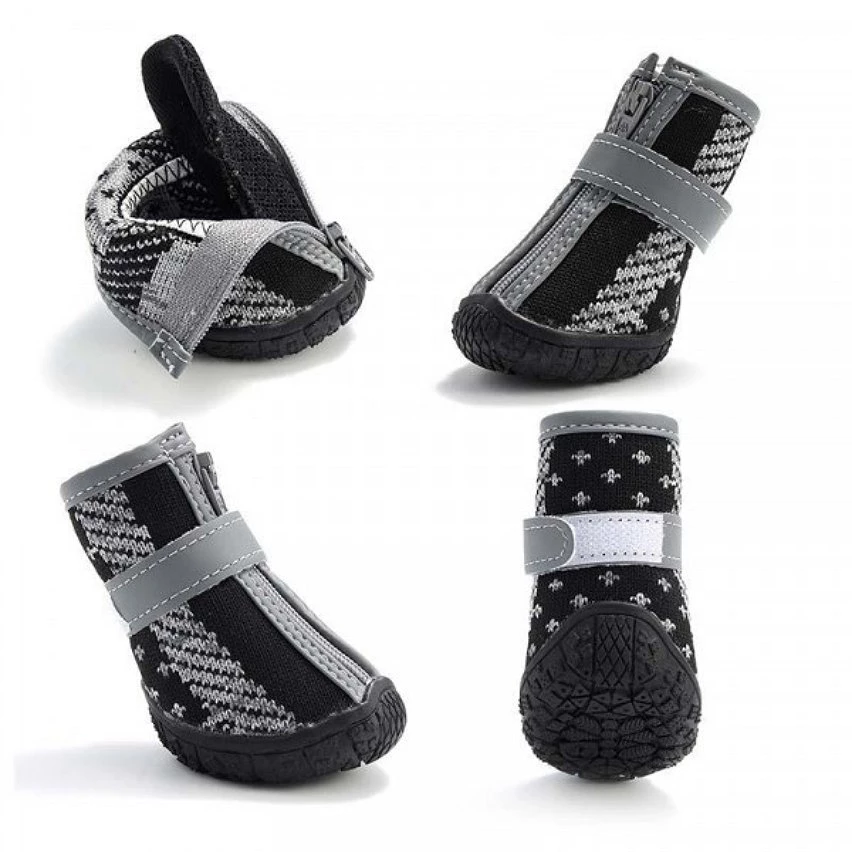 Meilleur prix 🧨 Wewoo 4 pièces / ensemble chaussures de chien respirantes antidérapantes et résistantes à l'usure fournitures pour animaux de compagnie, taille: 3.3x4 cm ( 👏 4 Meilleur prix 🧨 Wewoo 4 pièces / ensemble chaussures de chien respirantes antidérapantes et résistantes à l'usure fournitures pour animaux de compagnie, taille: 3.3x4 cm ( 👏 – Image 2