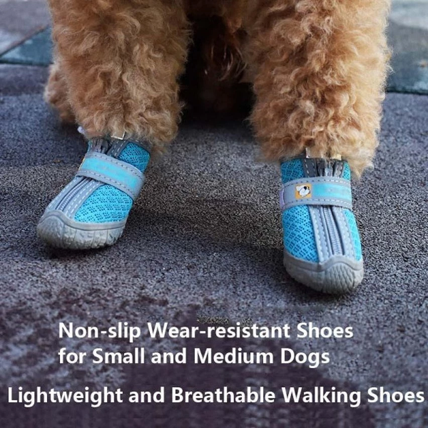 Meilleur prix 🧨 Wewoo 4 pièces / ensemble chaussures de chien respirantes antidérapantes et résistantes à l'usure fournitures pour animaux de compagnie, taille: 3.3x4 cm ( 👏 6 Meilleur prix 🧨 Wewoo 4 pièces / ensemble chaussures de chien respirantes antidérapantes et résistantes à l'usure fournitures pour animaux de compagnie, taille: 3.3x4 cm ( 👏 – Image 4