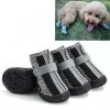 Meilleure vente 🔥 Wewoo 4 pièces / ensemble chaussures de chien respirantes antidérapantes et résistantes à l'usure fournitures pour animaux de compagnie, taille: 4.8x5.3 cm ⭐