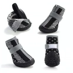 Meilleure vente 🔥 Wewoo 4 pièces / ensemble chaussures de chien respirantes antidérapantes et résistantes à l'usure fournitures pour animaux de compagnie, taille: 4.8x5.3 cm ⭐ -Bon plan Animalerie Soldes 3615615219883 2