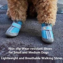 Meilleure vente 🔥 Wewoo 4 pièces / ensemble chaussures de chien respirantes antidérapantes et résistantes à l'usure fournitures pour animaux de compagnie, taille: 4.8x5.3 cm ⭐ -Bon plan Animalerie Soldes 3615615219883 4