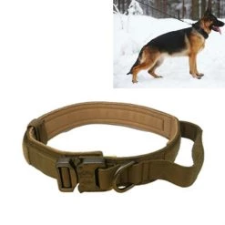 Promo 👍 Wewoo Collier de traction pour chien en nylon épaissi de grande et moyenne taille, taille: XL (kaki + bouton léger) ⌛