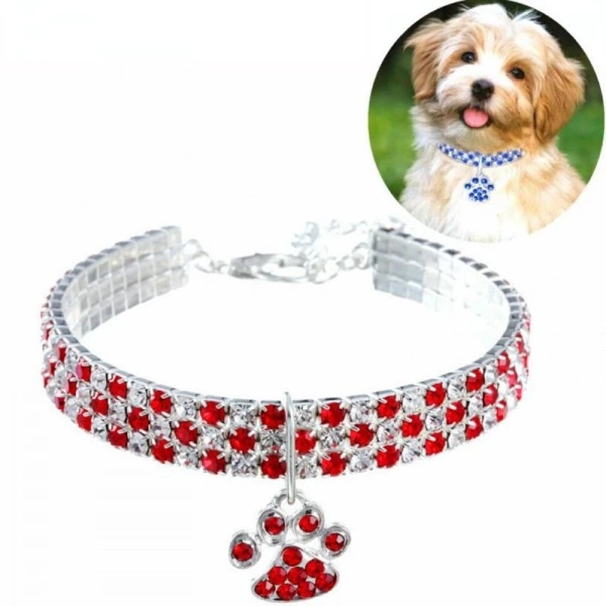 Grosses soldes ❤️ Wewoo 2 PCS Pet Collier Diamant Élastique Chat Et Chien Collier Bijoux, Taille: L (Rouge Blanc) 😍 3 Grosses soldes ❤️ Wewoo 2 PCS Pet Collier Diamant Élastique Chat Et Chien Collier Bijoux, Taille: L (Rouge Blanc) 😍