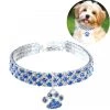 Le moins cher ✨ Wewoo 2 PCS Pet Collier Diamant Élastique Chat Et Chien Collier Bijoux, Taille: S (Bleu Blanc) 💯