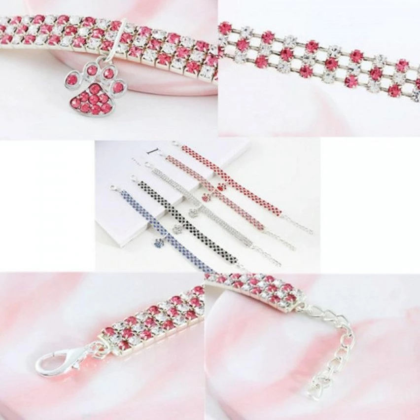 Grosses soldes ❤️ Wewoo 2 PCS Pet Collier Diamant Élastique Chat Et Chien Collier Bijoux, Taille: L (Rouge Blanc) 😍 4 Grosses soldes ❤️ Wewoo 2 PCS Pet Collier Diamant Élastique Chat Et Chien Collier Bijoux, Taille: L (Rouge Blanc) 😍 – Image 2