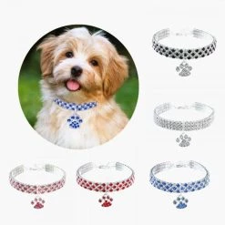 Meilleure vente 🧨 Wewoo 2 PCS Pet Collier Diamant Élastique Chat Et Chien Collier Bijoux, Taille: M (Noir Blanc) 👍 -Bon plan Animalerie Soldes 3615615257908 7