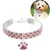 Promo 🔥 Wewoo 2 PCS Pet Collier Diamant Élastique Chat Et Chien Collier Bijoux, Taille: M (Rose Blanc) 🤩 -Bon plan Animalerie Soldes 3615615257939 1