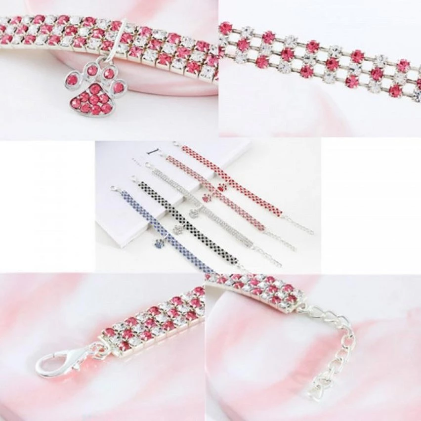 Offres ⌛ Wewoo 2 PCS Pet Collier Diamant Élastique Chat Et Chien Collier Bijoux, Taille: S (Rouge Blanc) 🎁 4 Offres ⌛ Wewoo 2 PCS Pet Collier Diamant Élastique Chat Et Chien Collier Bijoux, Taille: S (Rouge Blanc) 🎁 – Image 2