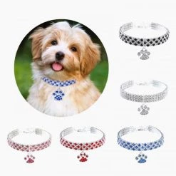 Le moins cher ✨ Wewoo 2 PCS Pet Collier Diamant Élastique Chat Et Chien Collier Bijoux, Taille: S (Bleu Blanc) 💯 -Bon plan Animalerie Soldes 3615615257953 7