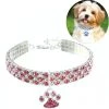 Le moins cher 🔔 Wewoo 2 PCS Pet Collier Diamant Élastique Chat Et Chien Collier Bijoux, Taille: S (Rose Blanc) 😉