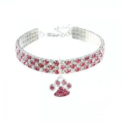 Le moins cher 🔔 Wewoo 2 PCS Pet Collier Diamant Élastique Chat Et Chien Collier Bijoux, Taille: S (Rose Blanc) 😉 -Bon plan Animalerie Soldes 3615615257984 3