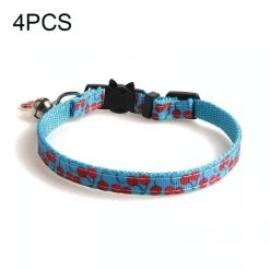 Top 10 🥰 Wewoo Collier de chat de fruits de sangle d'animal familier de 4 PCS avec le collier d'animal familier de cloche d'accessoires de fruits, taille: 1x28cm (c 🧨