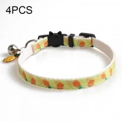 Les meilleures critiques de 🎁 Wewoo Collier de chat de fruits de sangle d'animal familier de 4 PCS avec le collier d'animal familier de cloche d'accessoires de fruits, taille: 1x28cm (a 🛒