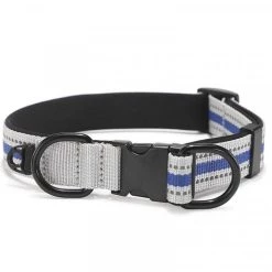 Sortie 🥰 Wewoo Collier en nylon réfléchissant pour chien, S (boucle noire bleue) 🔔