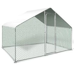 Top 10 ⭐ IDMARKET Enclos poulailler 6 m² parc grillagé 3x2 M acier galvanisé 🤩