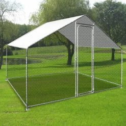 Top 10 ⭐ IDMARKET Enclos poulailler 6 m² parc grillagé 3x2 M acier galvanisé 🤩 -Bon plan Animalerie Soldes 3662897007851 5