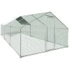 Nouveau 🔔 IDMARKET Enclos poulailler 18 m² parc grillagé 6x3 M acier galvanisé 🤩 -Bon plan Animalerie Soldes 3662897007875 1