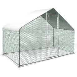 Meilleure affaire ✨ IDMARKET Enclos poulailler 3 m² parc grillagé 2,20x1,4 M acier galvanisé ❤️